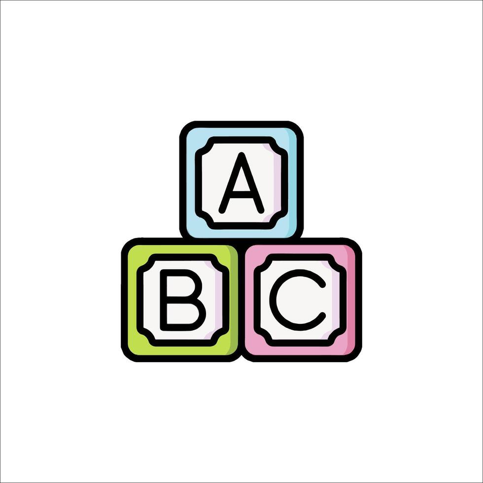 Abc blocks icon illustration vector