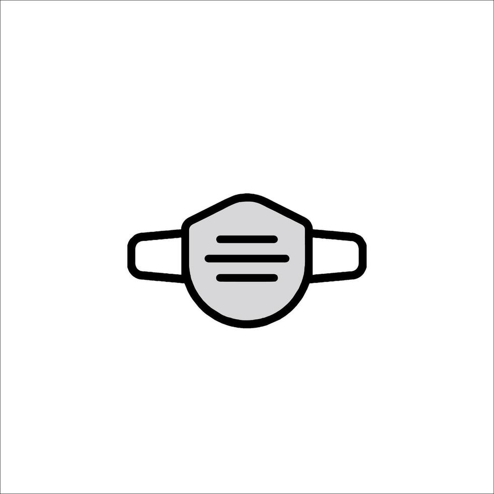 A black and white illustration of a mask vector