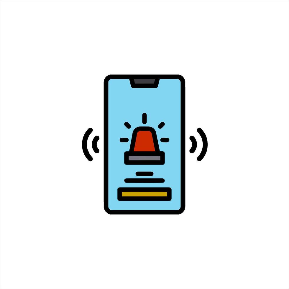 A phone with a red light on it vector