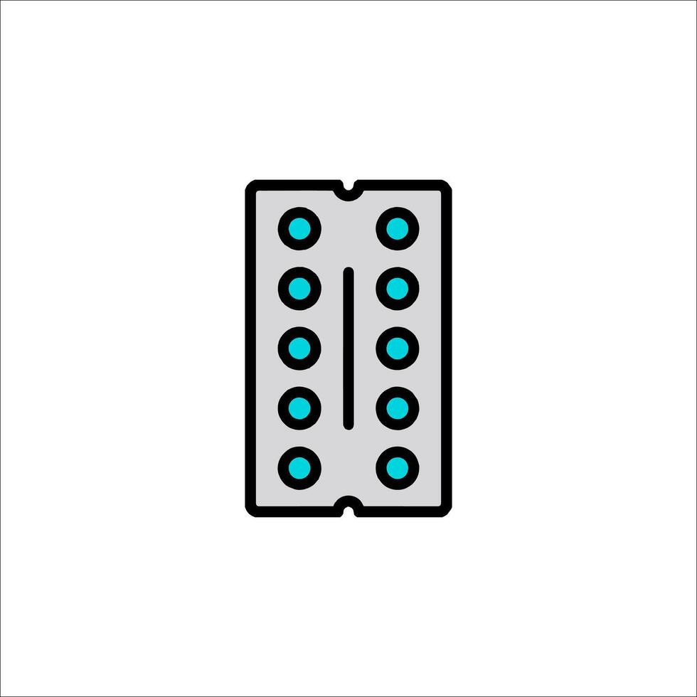 A pill with blue dots on it vector