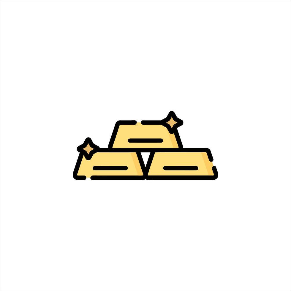 Golden pile icon illustration vector