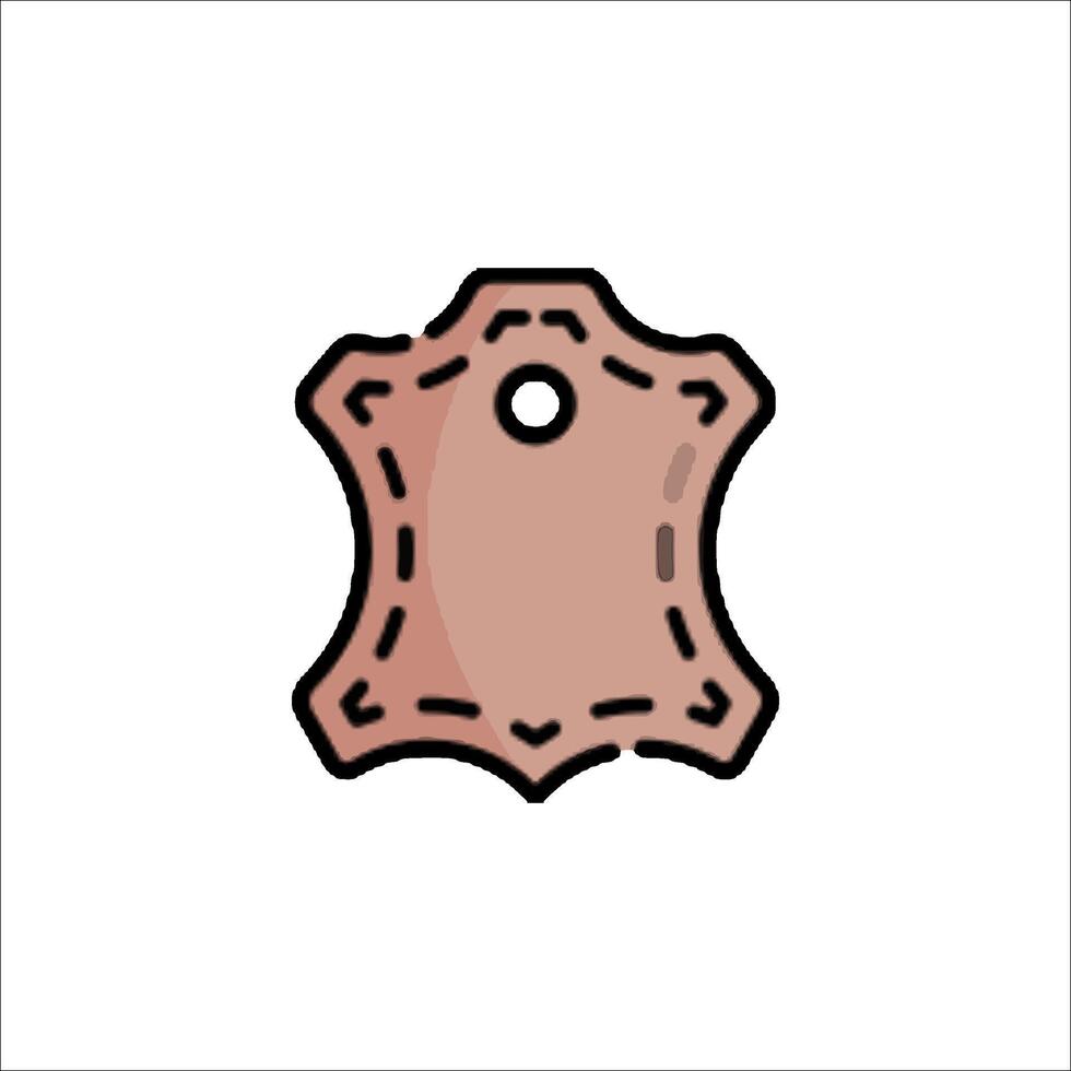 A leather tag icon on a white background vector