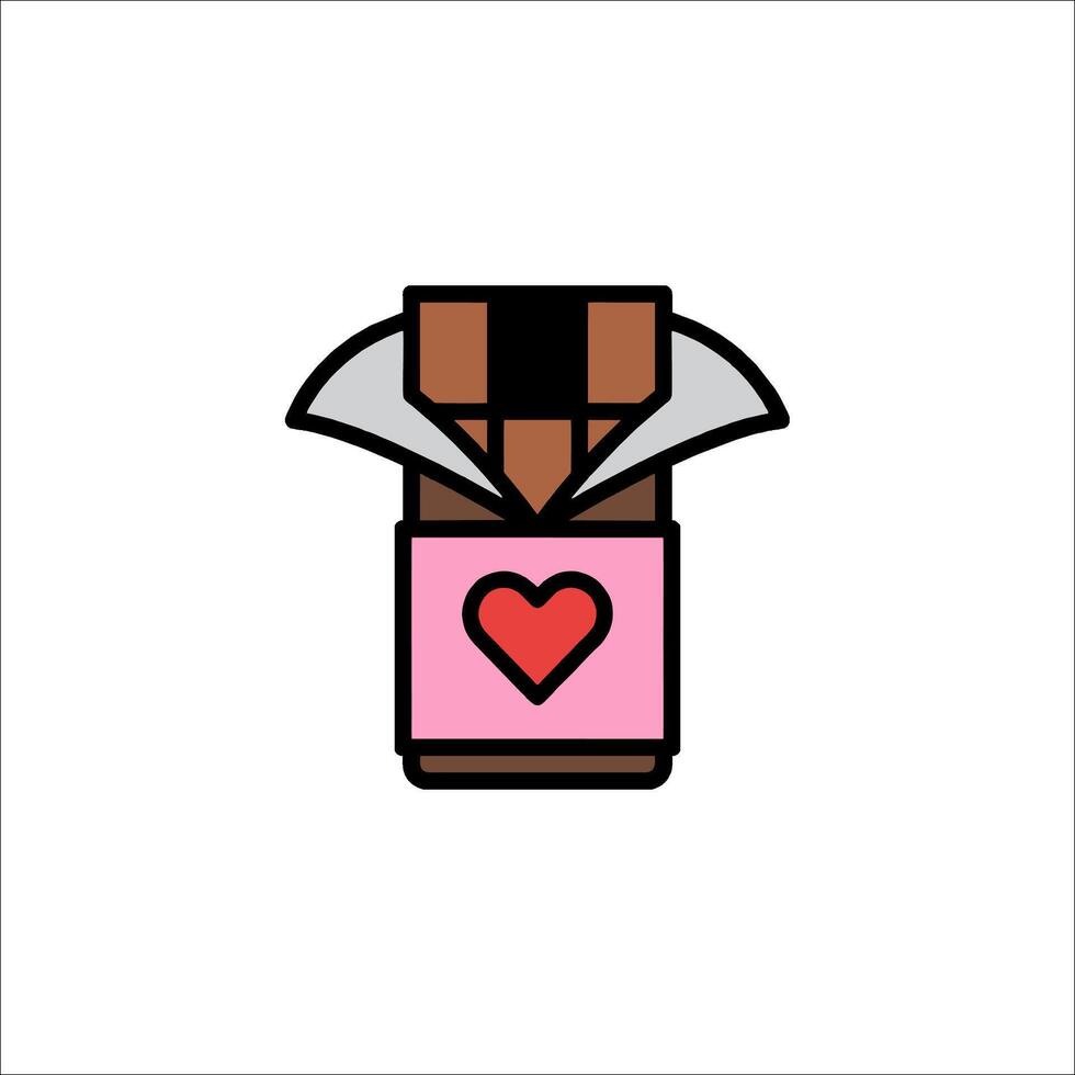 A chocolate box with a heart on it vector
