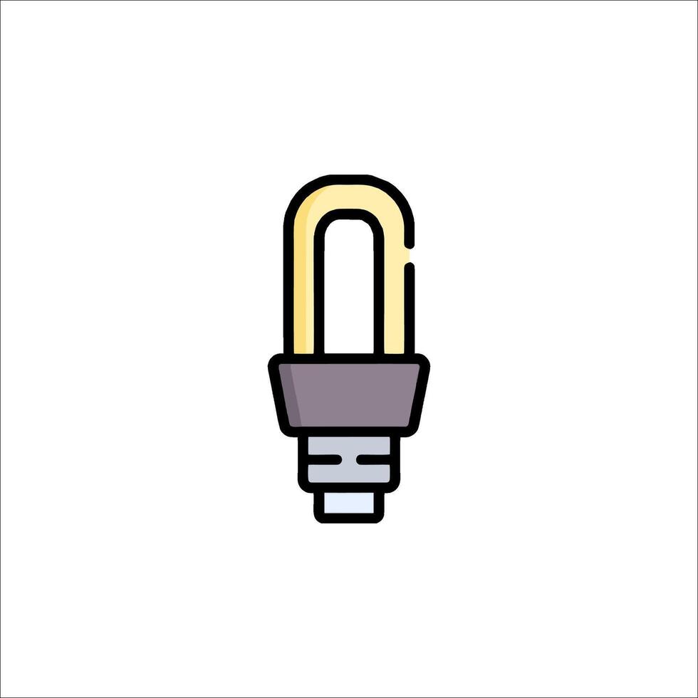 A light bulb icon on a white background vector