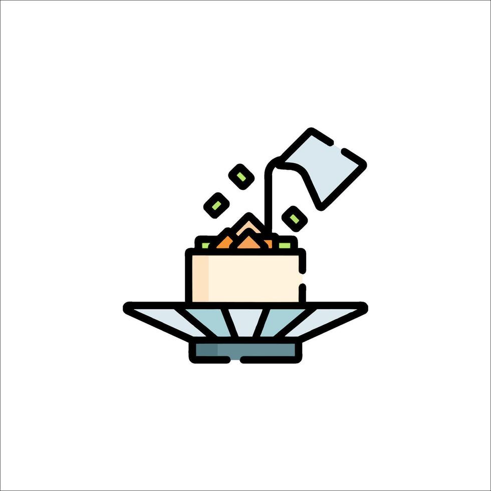 A cake with a flag on top of it vector