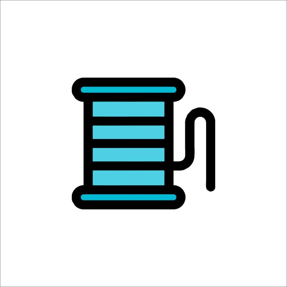 A spool of thread icon on a white background vector