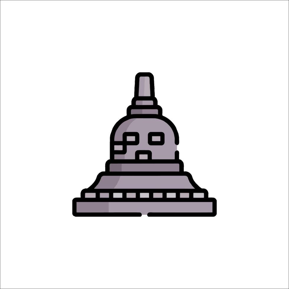A temple icon in a flat style vector