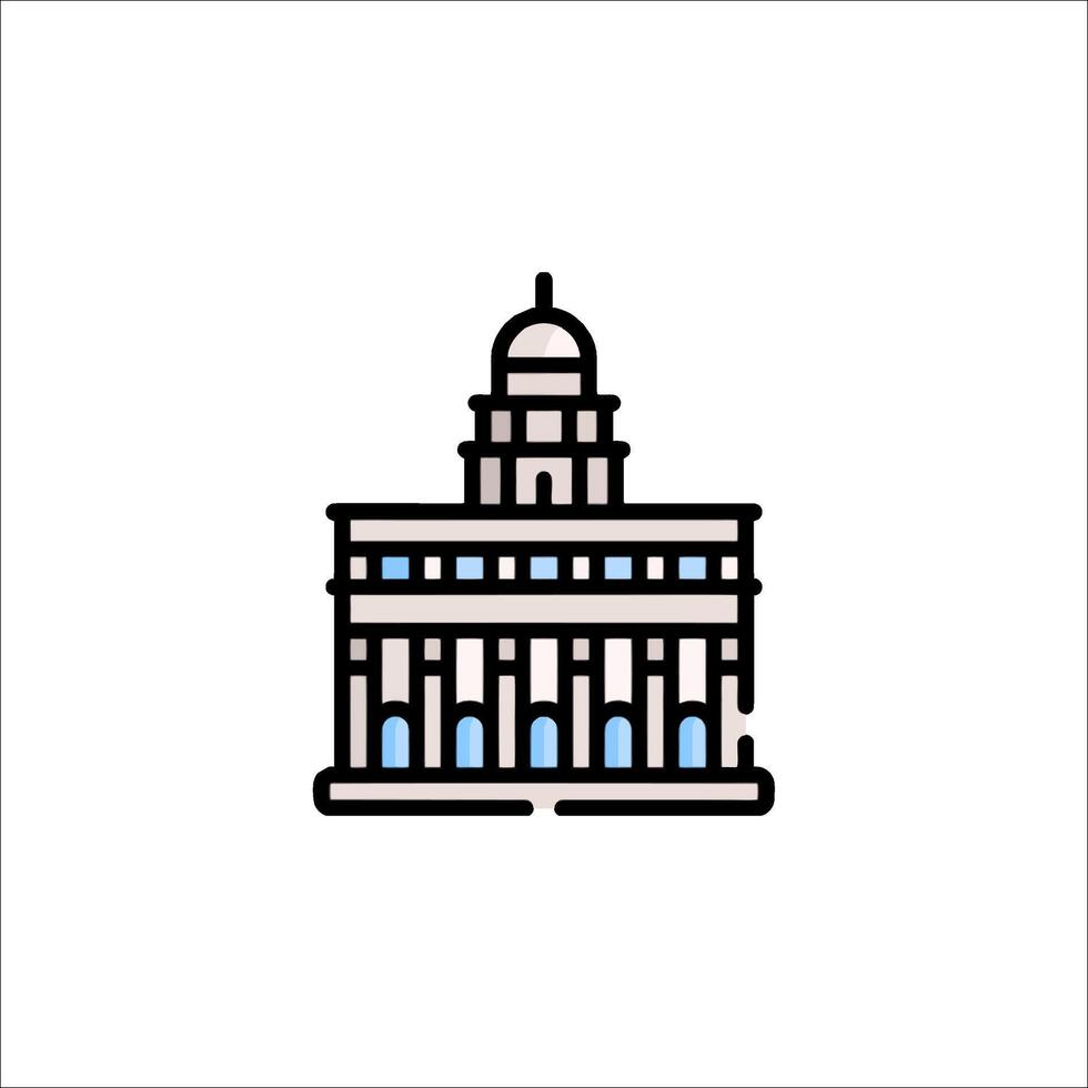 A building with a dome on top of it vector