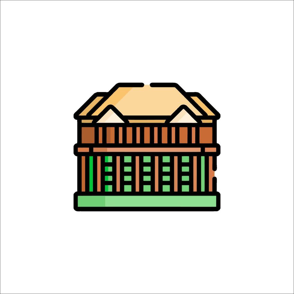 A building icon in a flat style vector