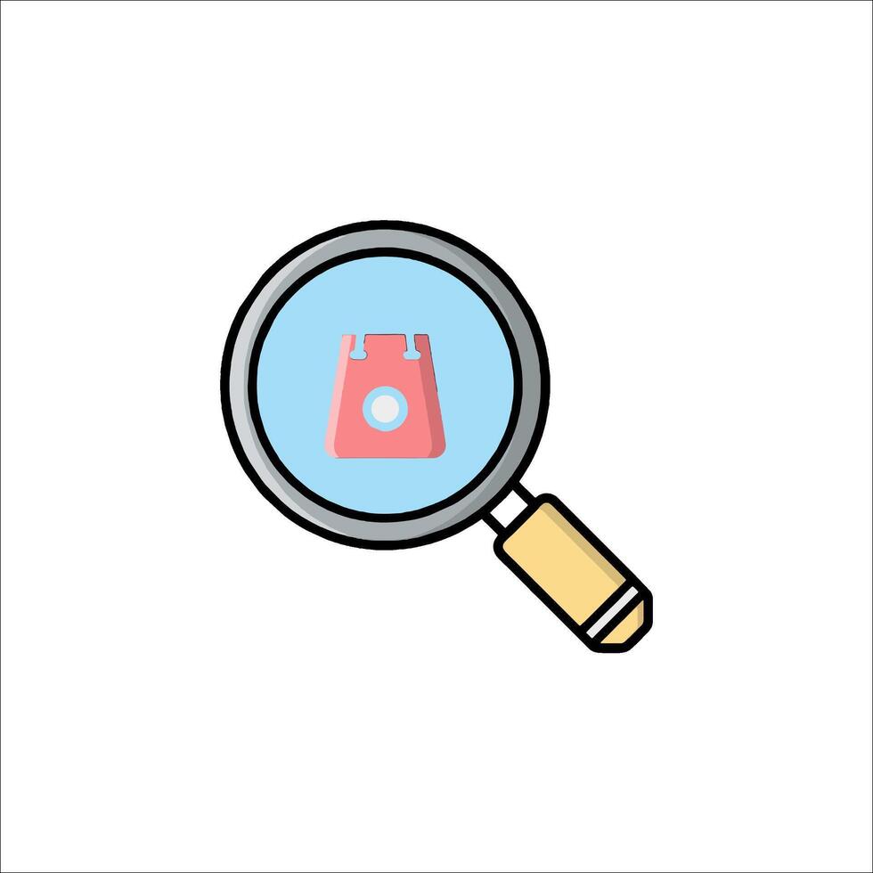 Magnifying glass icon illustration vector