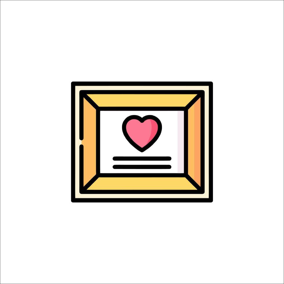 A frame with a heart in it on a white background vector