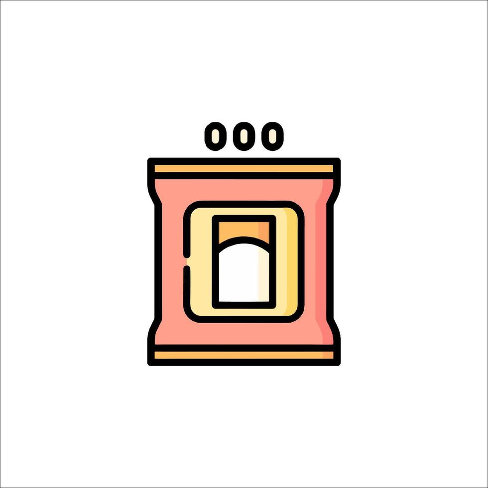 A box with a door on it, with a sign that says open vector