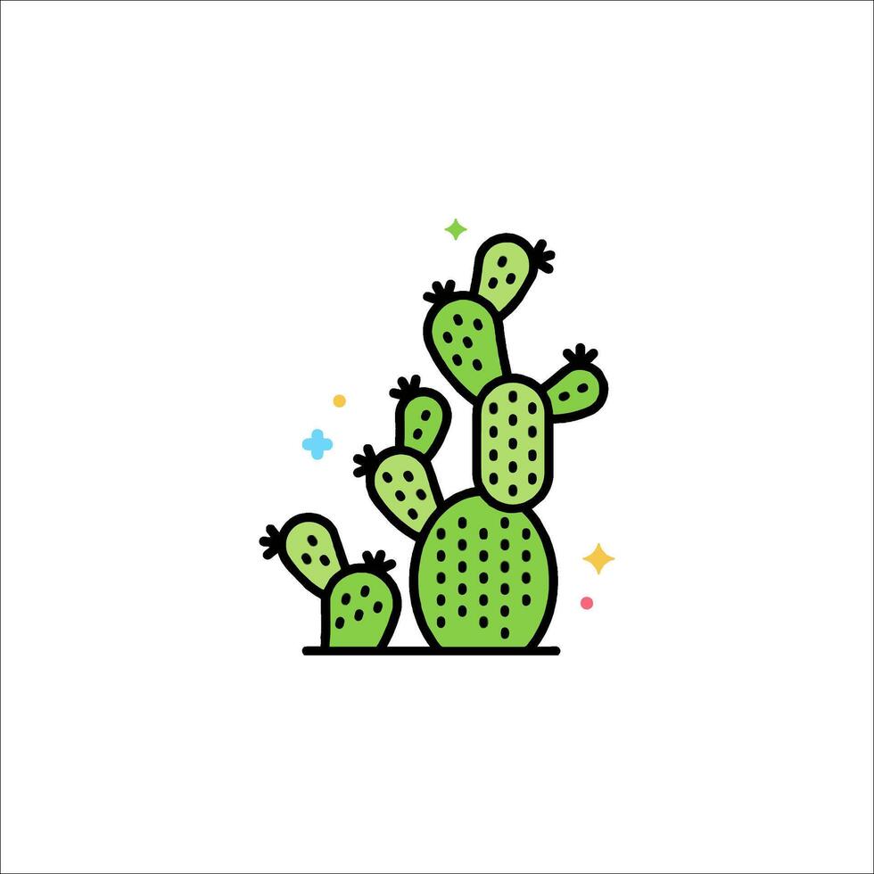 Cactus icon illustration vector