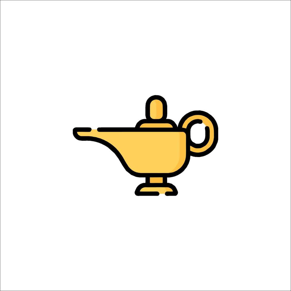 Magic lamp icon illustration vector