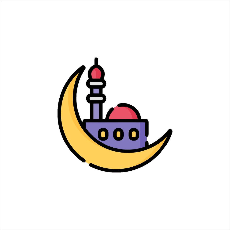 Islamic mosque icon illustration vector