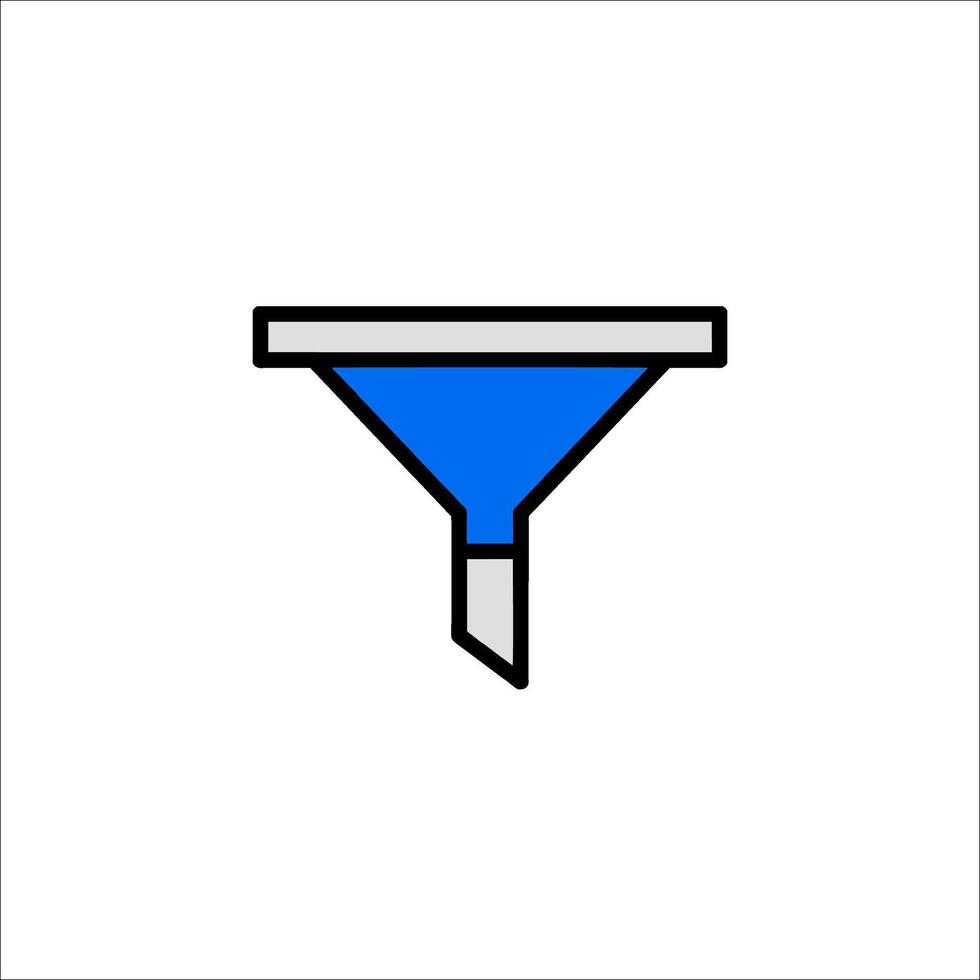 A funnel icon on a white background vector