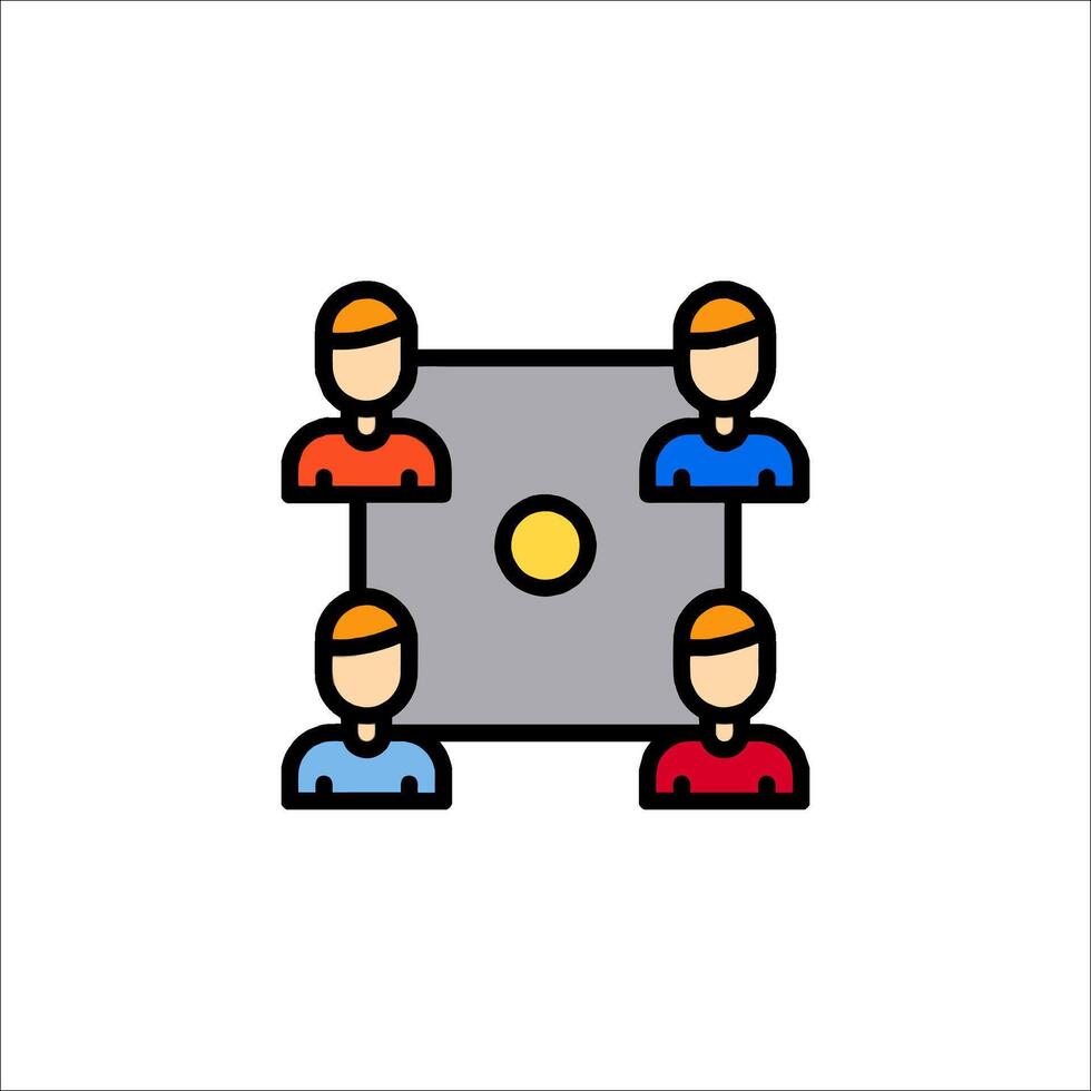 People in a meeting icon vector