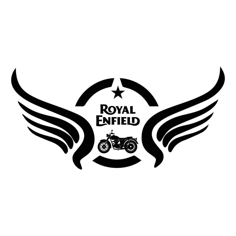 Royal Enfield bike branding vector