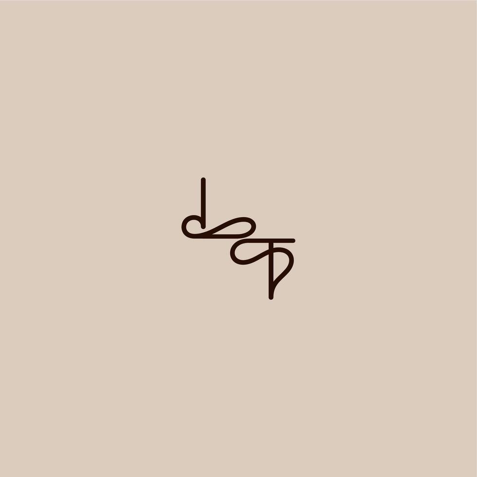 wedding typography monogram luxurious organic style and elegant concept LT dynamic line initial letter vector