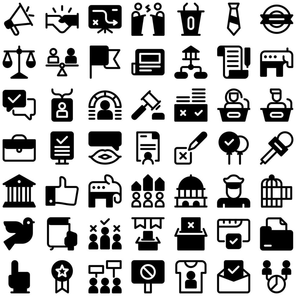 Democracy Politic Icon Set. Perfect for interface, new application vector