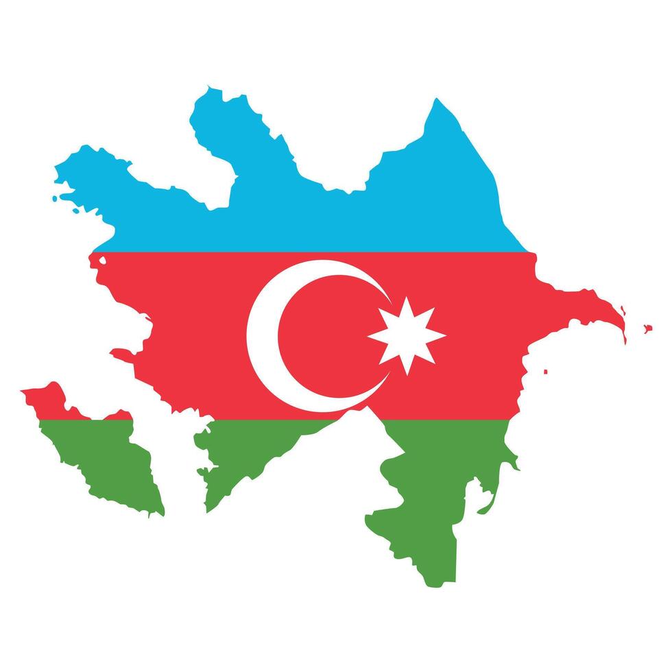 Azerbaijan Map Flag design illustration free editable for design template of Europe Country material vector