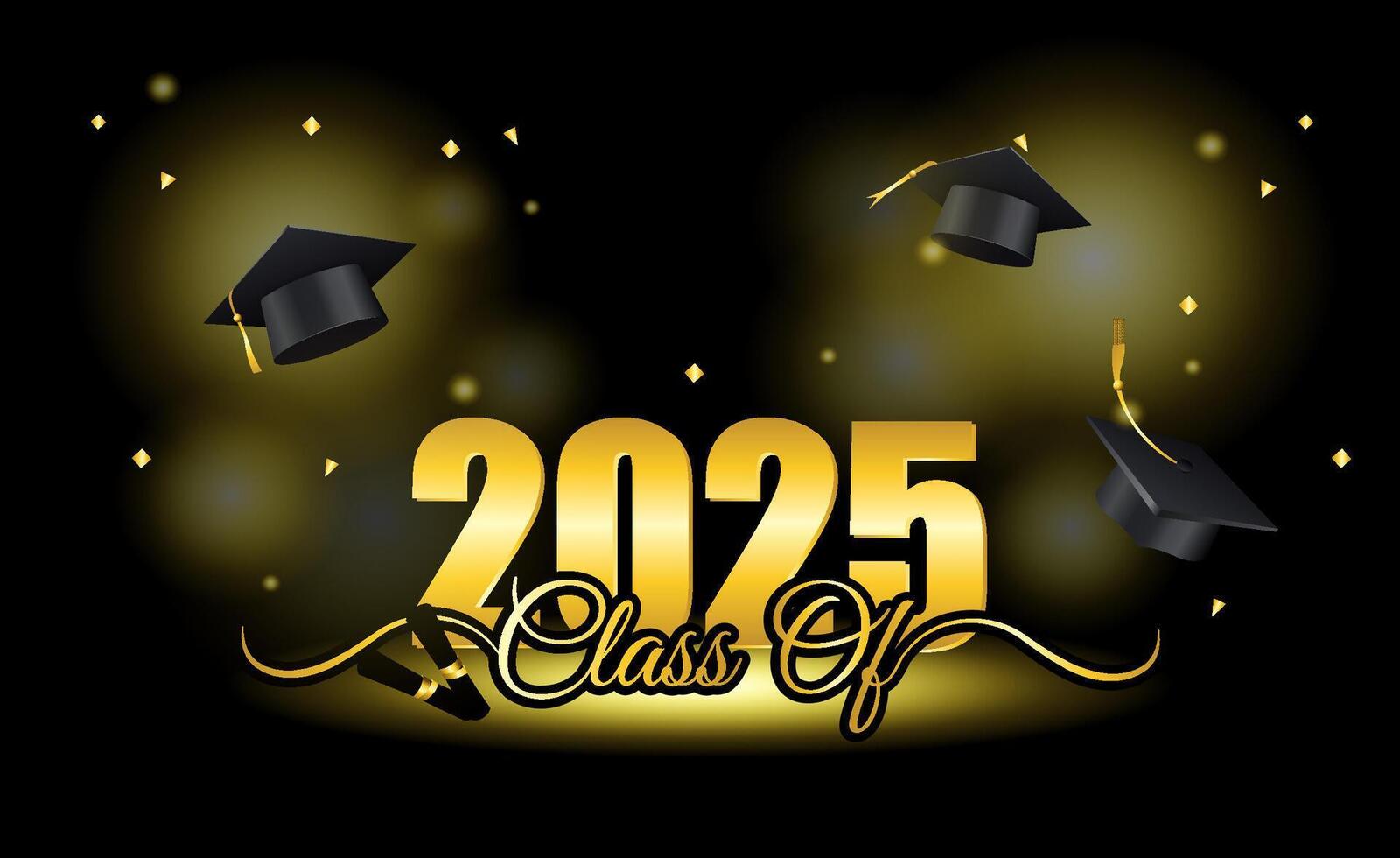 graduation class of 2025 poster design vector