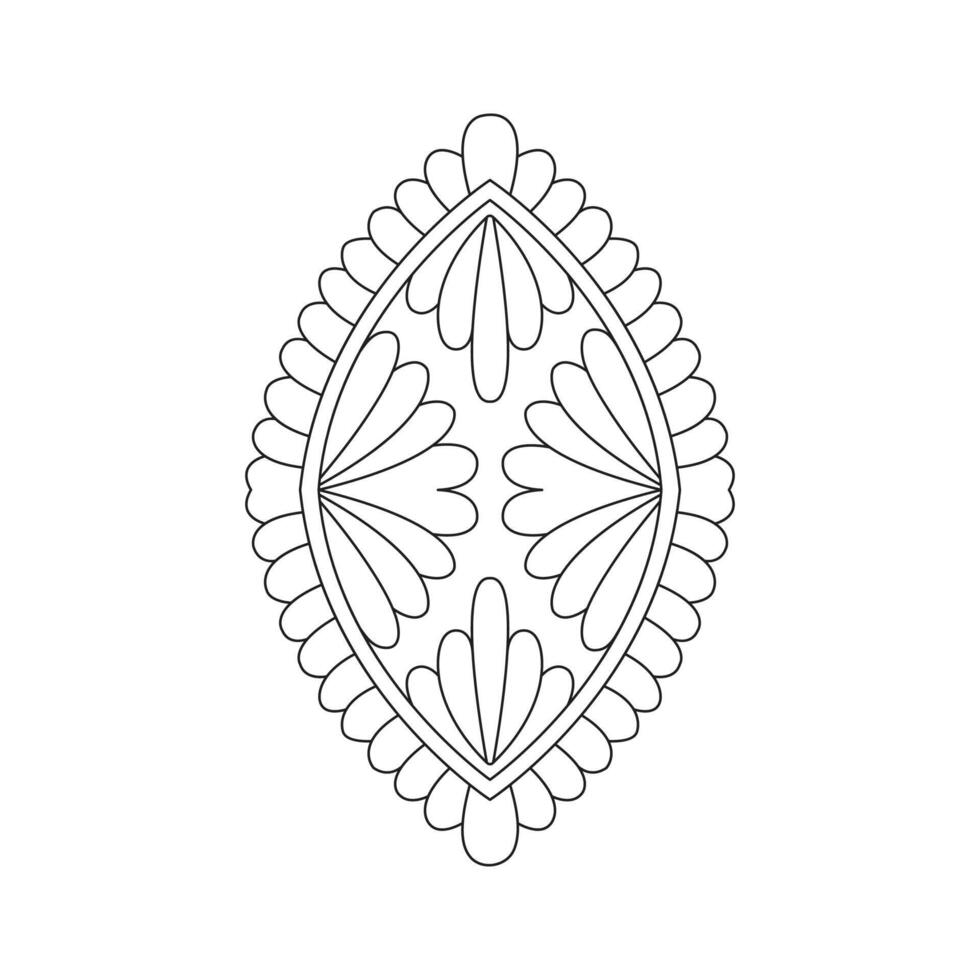 Ornamental luxury mandala pattern coloring book page vector