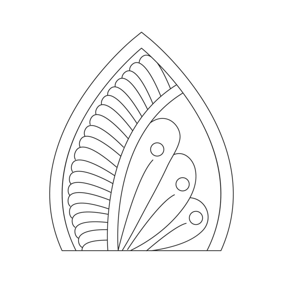 Relaxation Mandalas Element Design for Coloring Book Page vector