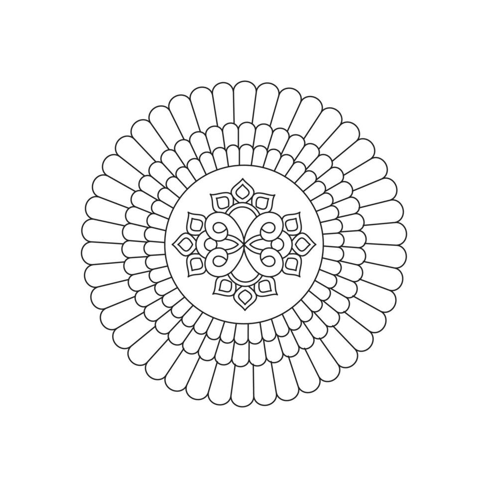 Decorative pattern in oriental style Coloring book page vector