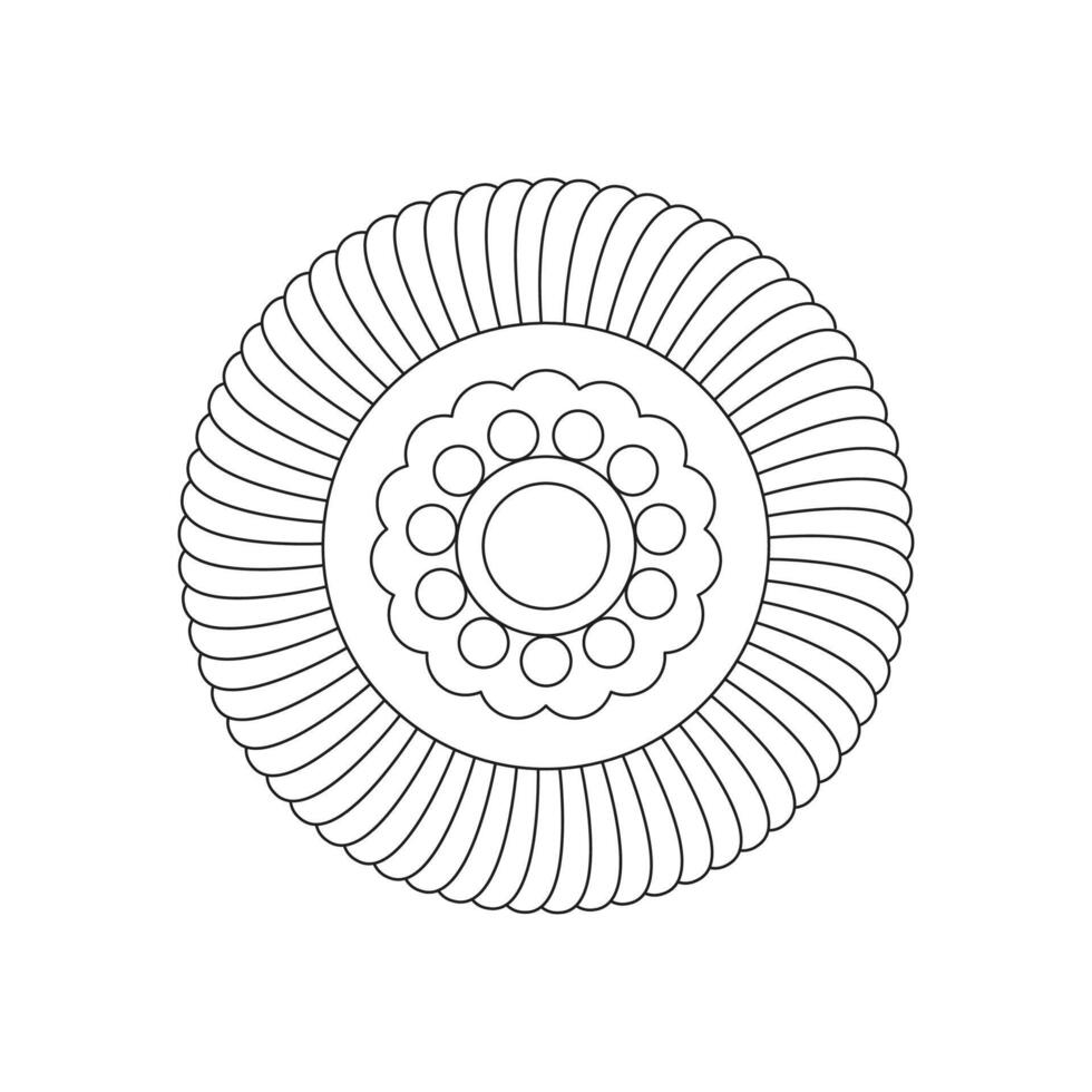Ornamental mandala patterns with unique design coloring book page vector