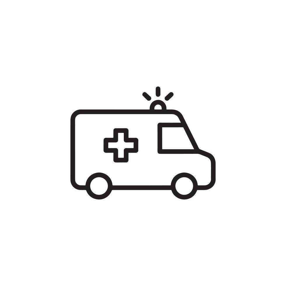 ambulance icon outline vector