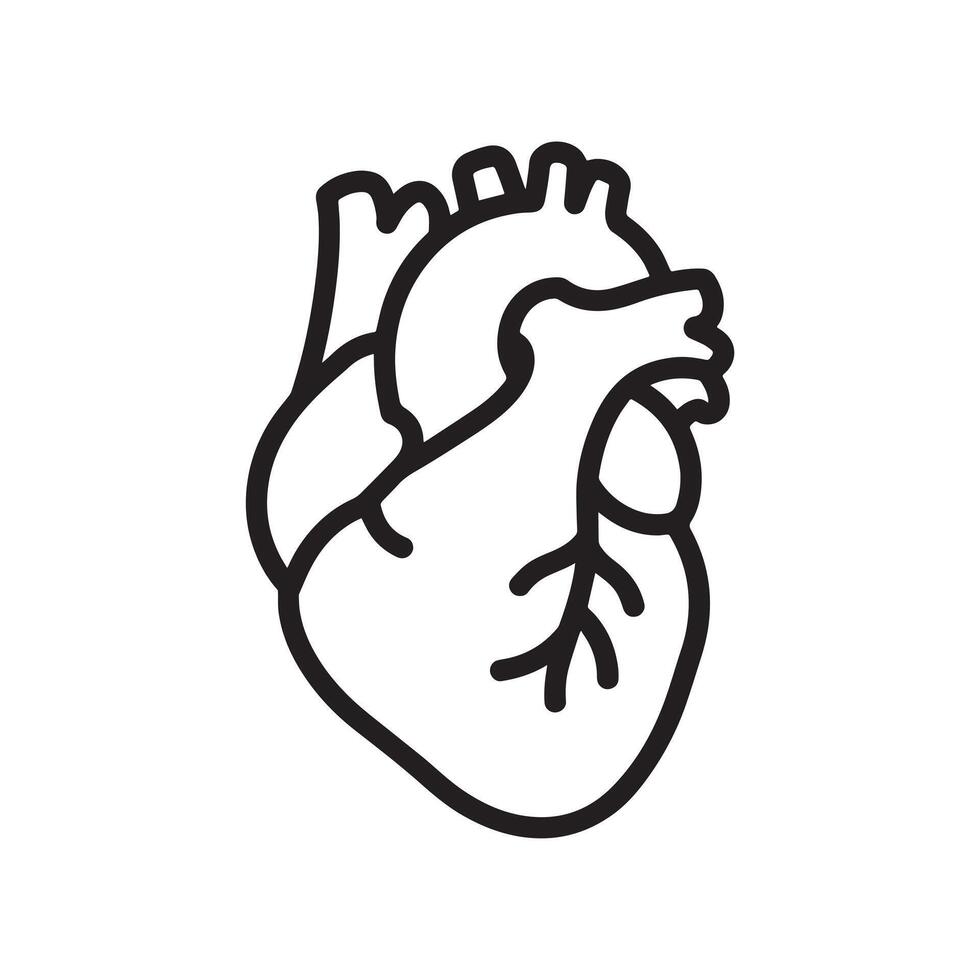 heart icon outline eps 10 vector