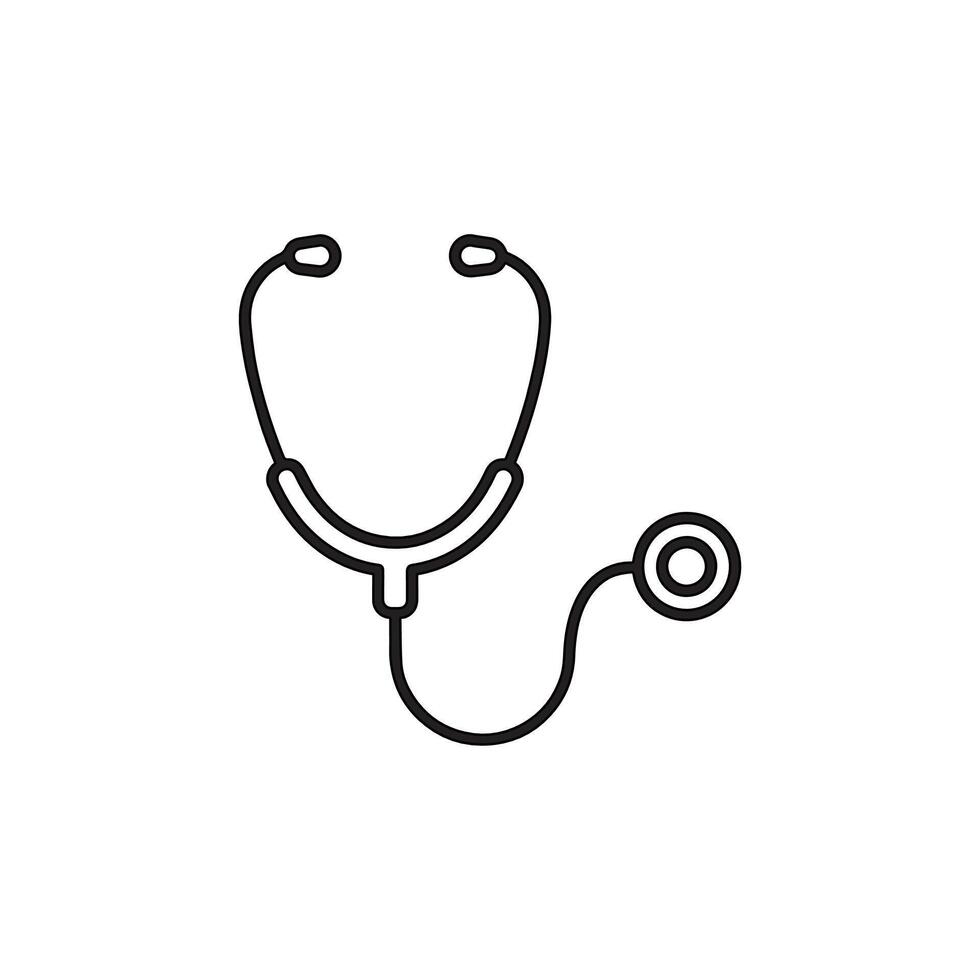 Minimalist Stethoscope Icon Symbolizing a Doctor and Healthcare Services vector