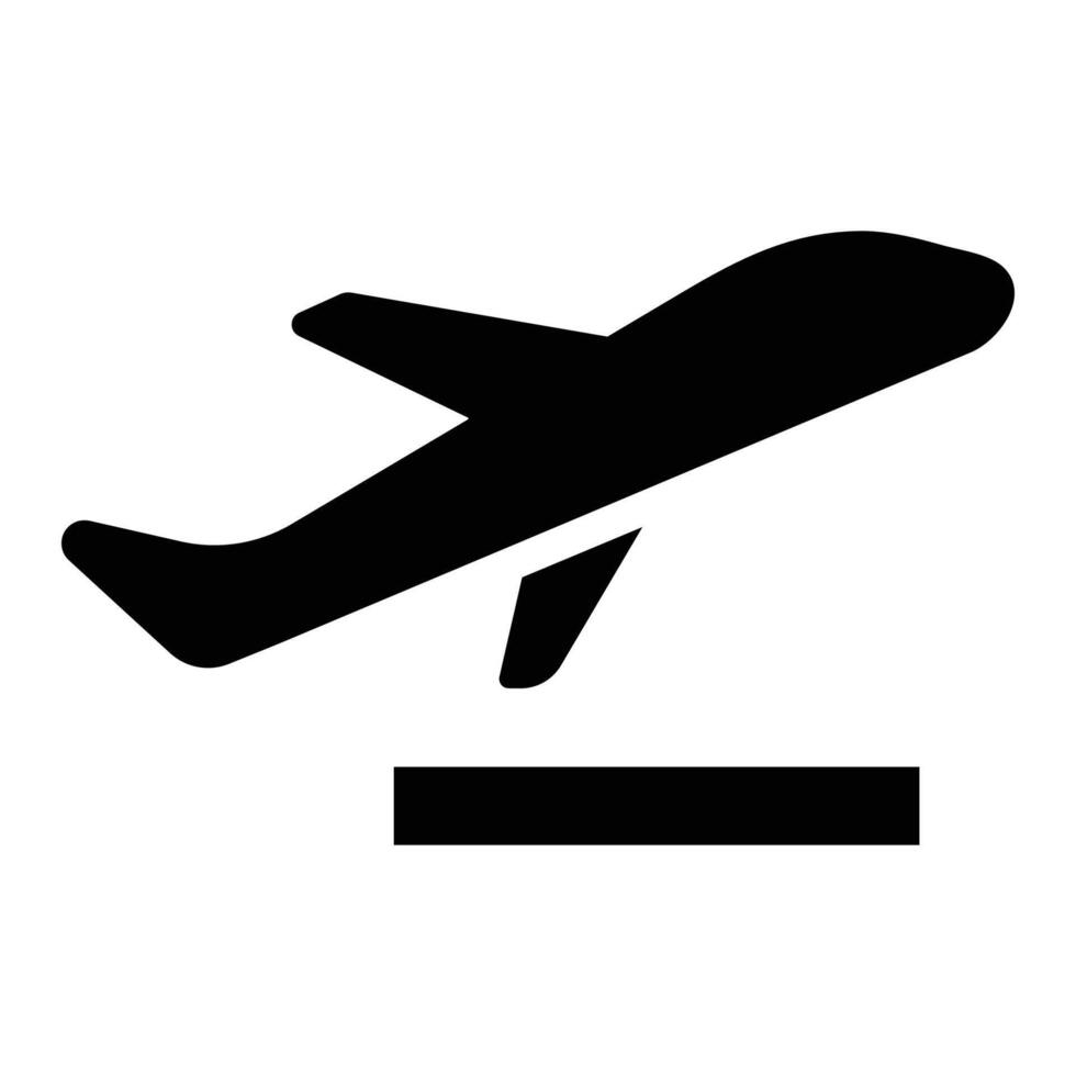 Flight Departure Icon silhouette vector