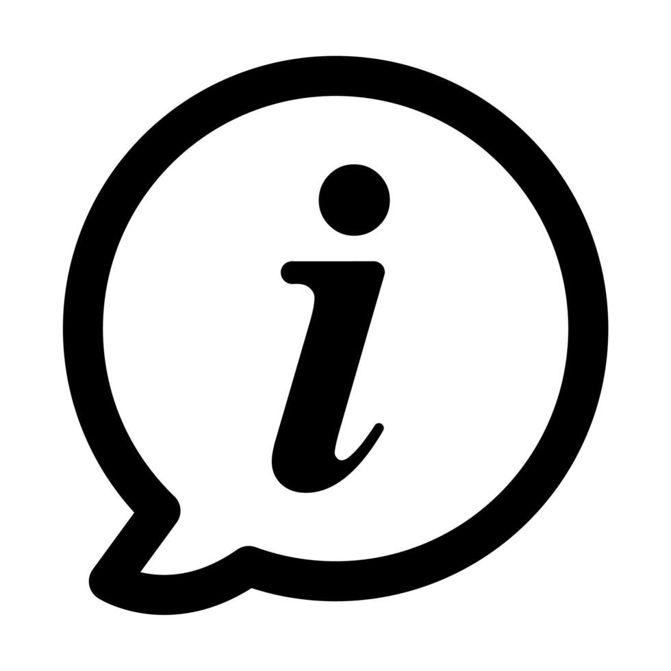 Information icon for graphic design, logo, web site, social media, mobile app illustration vector