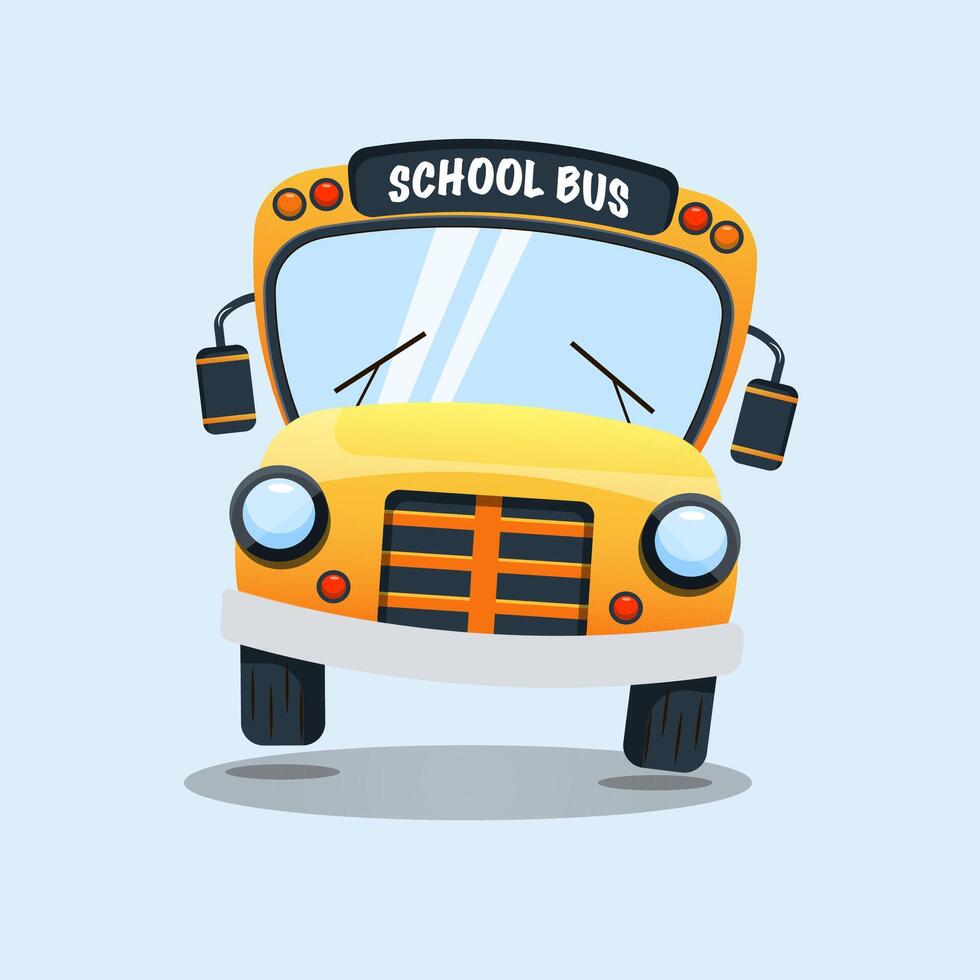 back to school bus. yellow school bas vector