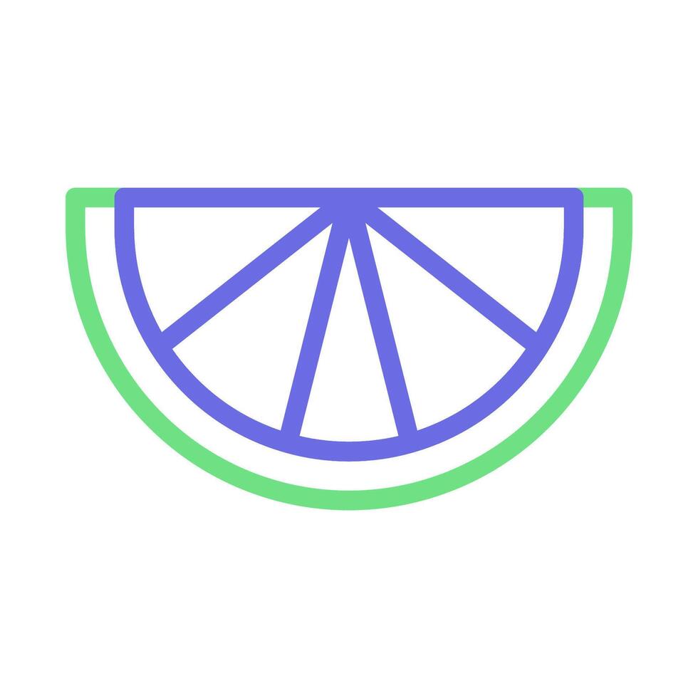 Stylized lime slice icon. Concept of healthy eating, freshness, and summer. vector