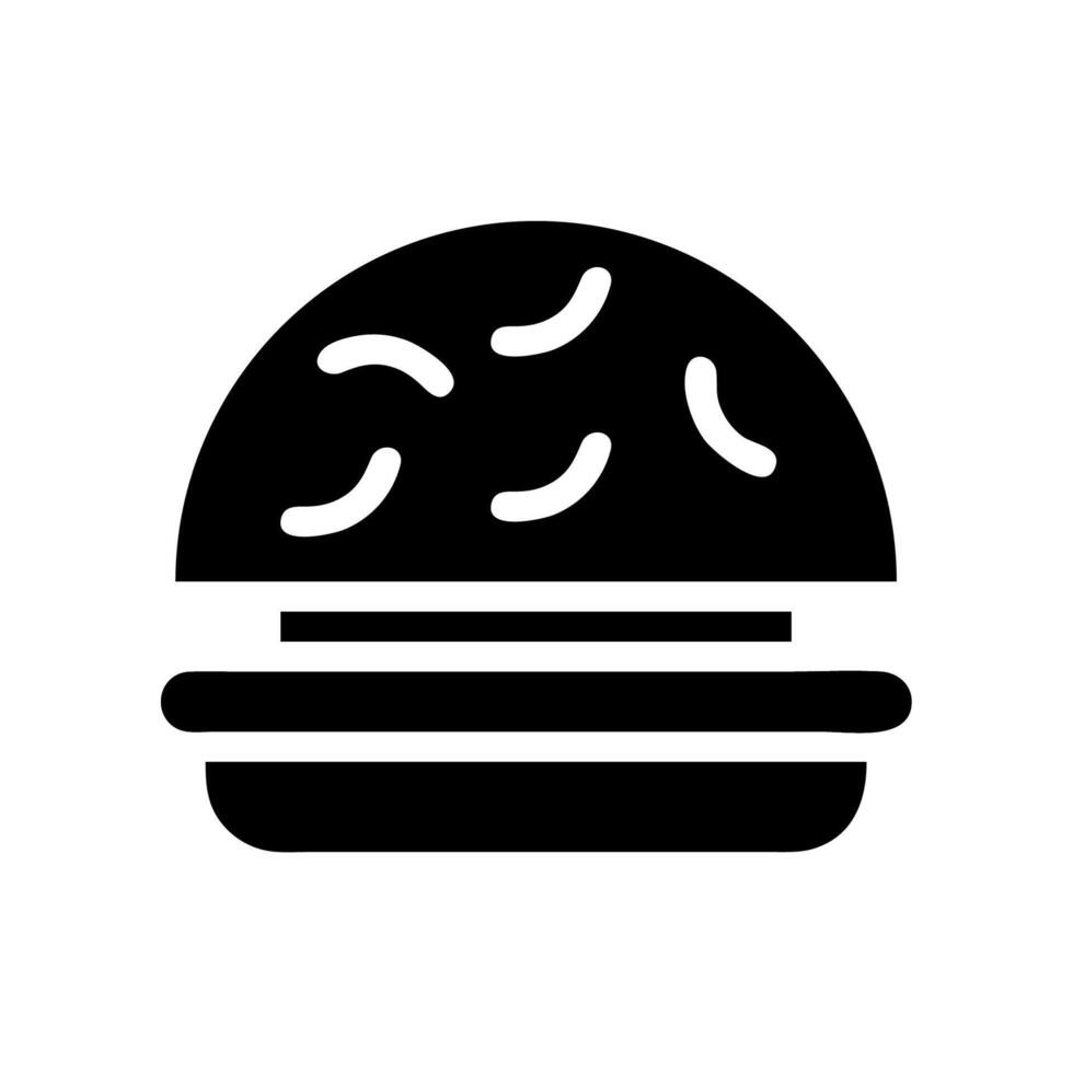 Burger silhouette icon. Concept of fast food and unhealthy eating. vector