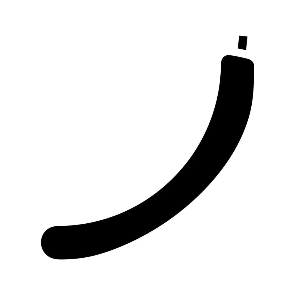 Banana silhouette icon. Concept of healthy eating and tropical fruit. vector