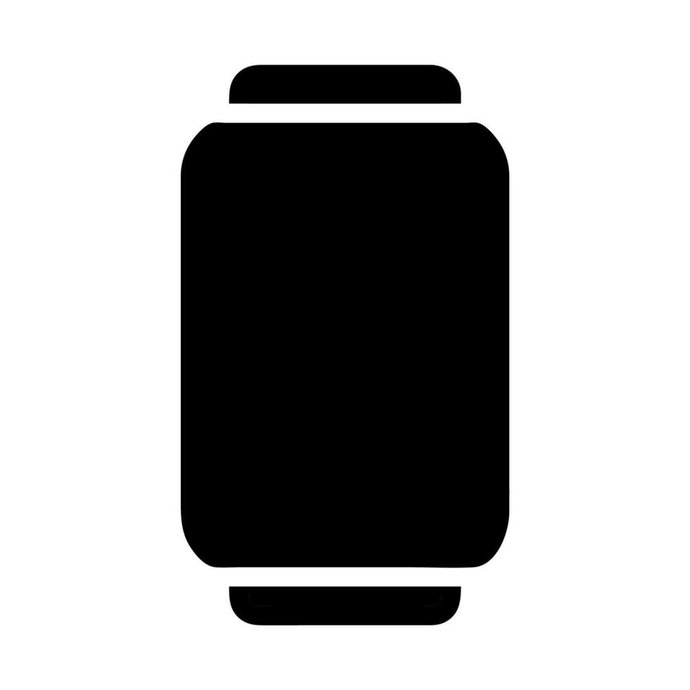 Soda can silhouette icon. Concept of drinking and refreshment. vector