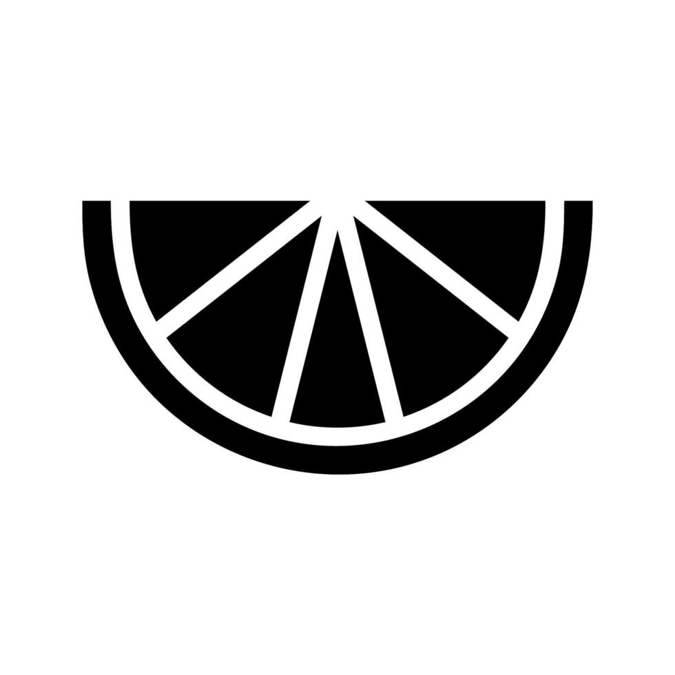 Half orange fruit slice icon. Concept of healthy food and vitamin C. vector