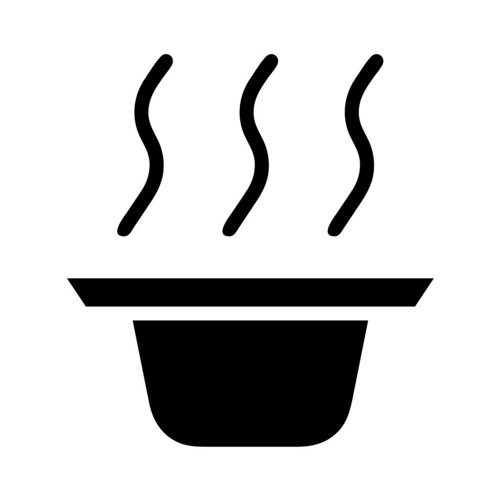 Hot food icon. Concept of cooking, serving, and meal preparation. vector