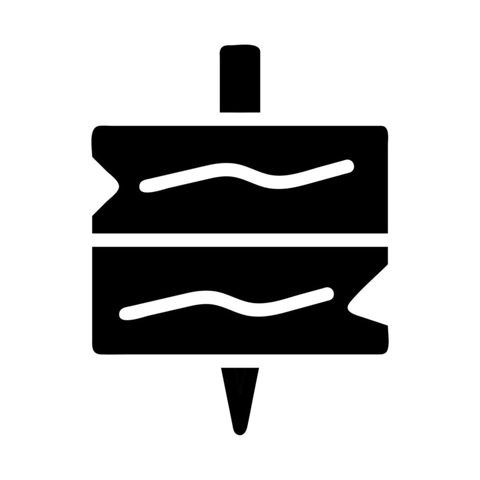 Wooden signpost silhouette. Concept of direction, guidance, and information. vector