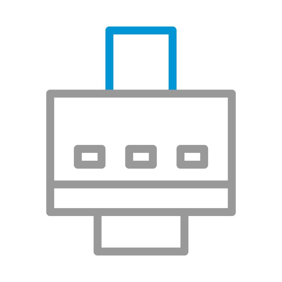 Printer icon with outline style. Concept of printing, office, and technology. vector