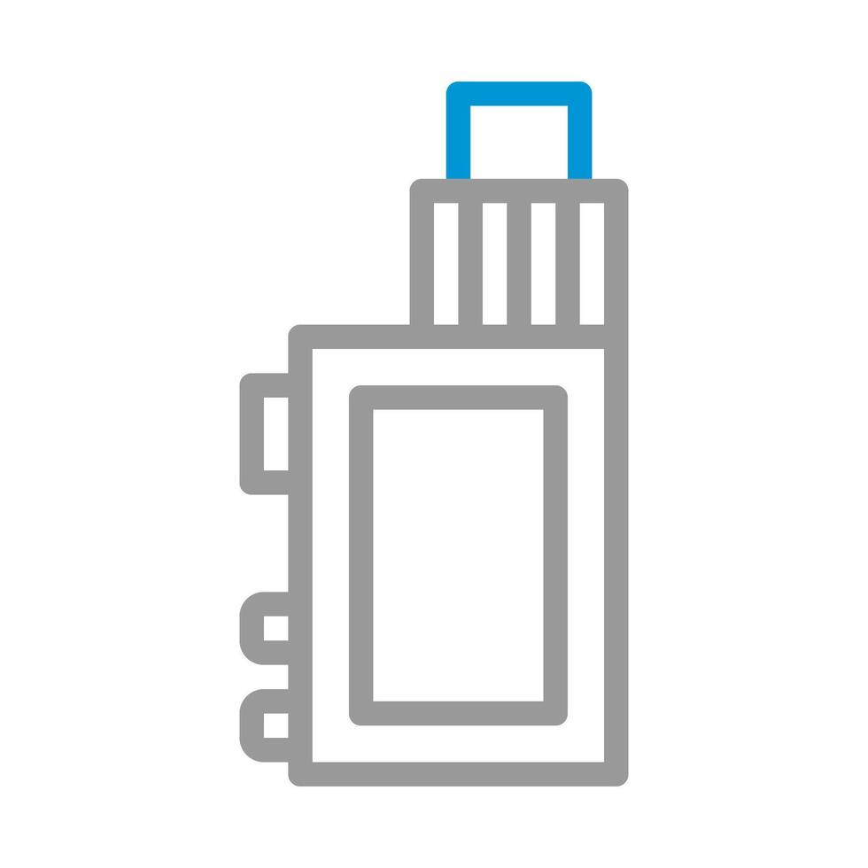 Vape pen icon. Concept of vaping, smoking alternative, and electronic cigarette. vector
