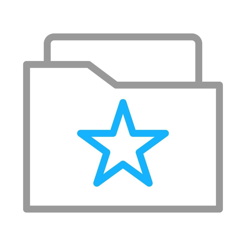 Folder with star icon. Concept of favorite, bookmark, and important. vector