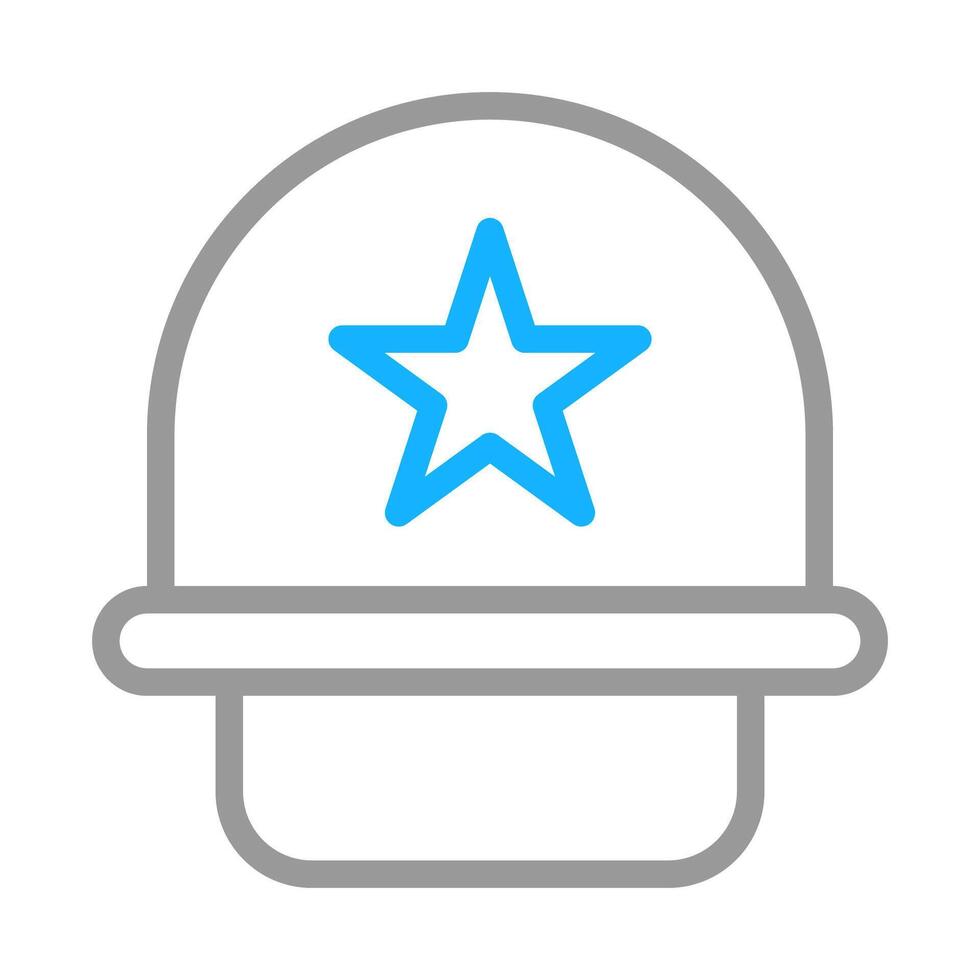 Police hat icon with star. Concept of law enforcement, security, and authority. vector