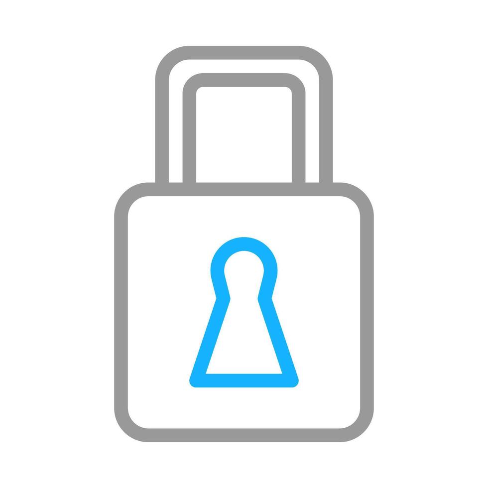 Padlock icon with keyhole. Concept of security, protection, and privacy. vector