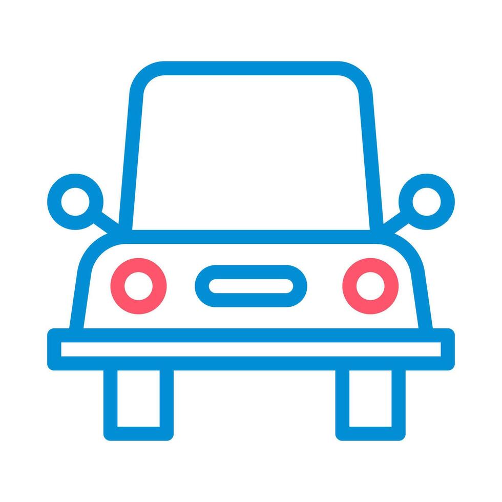 Car icon front view. Concept of transportation, travel, and automobile. vector