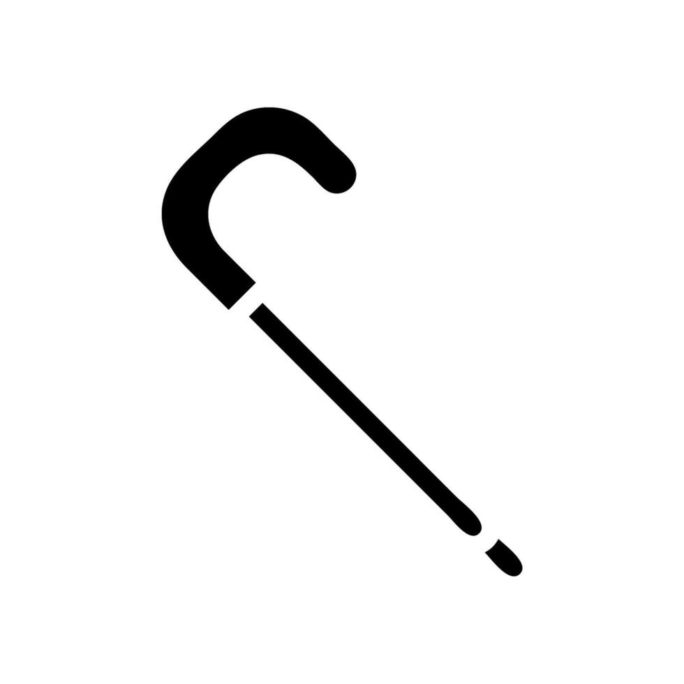 Walking stick icon. Concept of disability, old age, and healthcare. vector